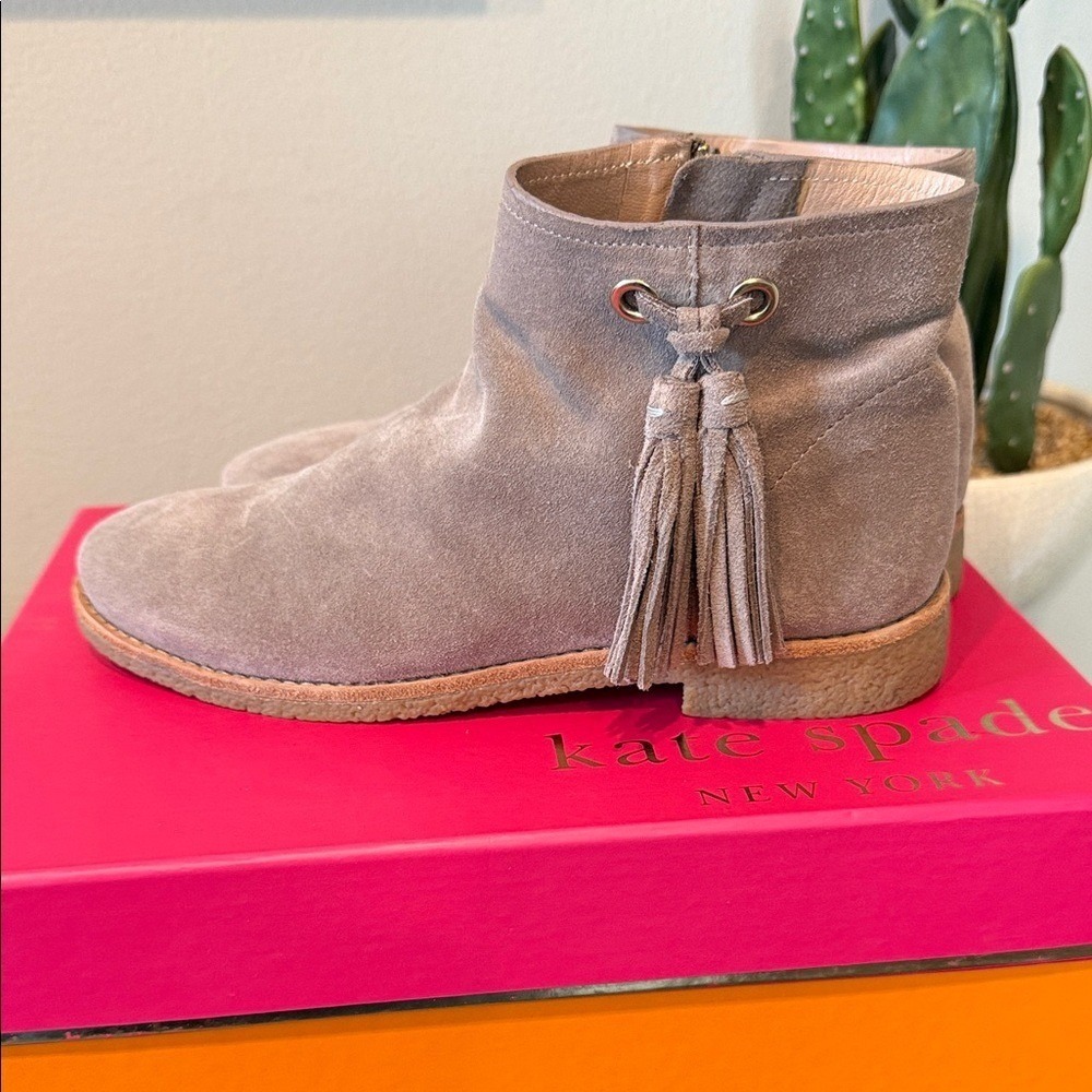 Kate Spade Tassel Bella My Stone Sport Suede Bootie Boho Western Size‎ 6.5 - Picture 2 of 12